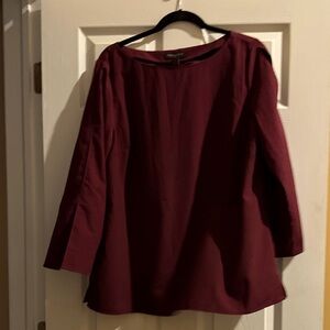 Banana Republic Ladies Elegant Long Sleeve Burgundy Blouse size large